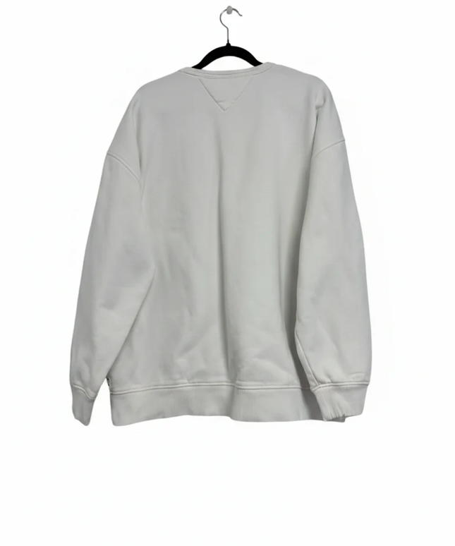Tommy Jeans White Graphic Logo Crewneck Sweatshirt