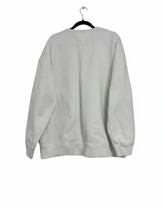 Tommy Jeans White Graphic Logo Crewneck Sweatshirt