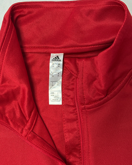 Adidas Red Aeroready 1/4 Zip Long Sleeve Training Top
