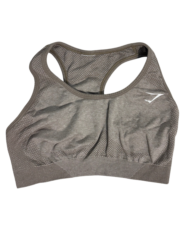Gymshark Vital Seamless Sports Top - Taupe Grey - S