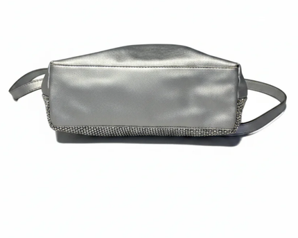 Vince Camuto Silver Rhinestone Embellished Evening Bag