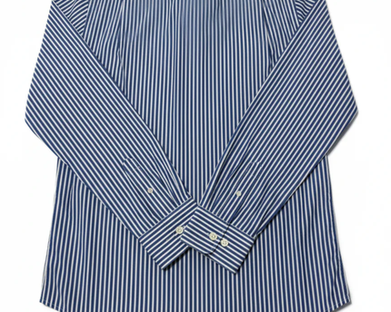 GANT Blue/White Striped Broadcloth Slim Fit Shirt
