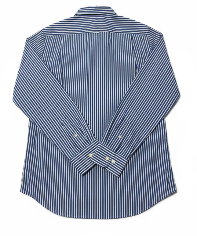 GANT Blue/White Striped Broadcloth Slim Fit Shirt