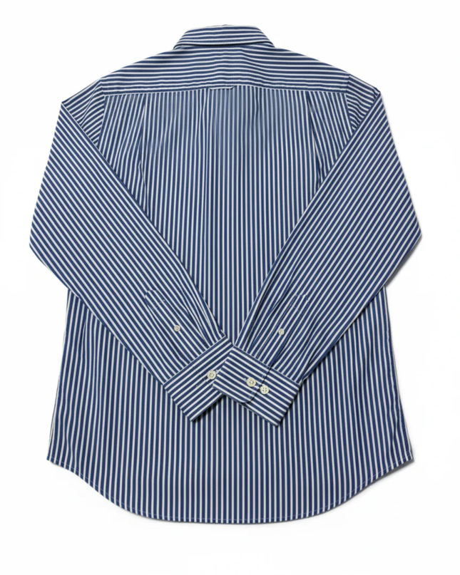 GANT Blue/White Striped Broadcloth Slim Fit Shirt