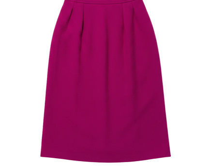 Yves Saint Laurent Magenta Vintage Wool Double-Breasted Skirt Suit