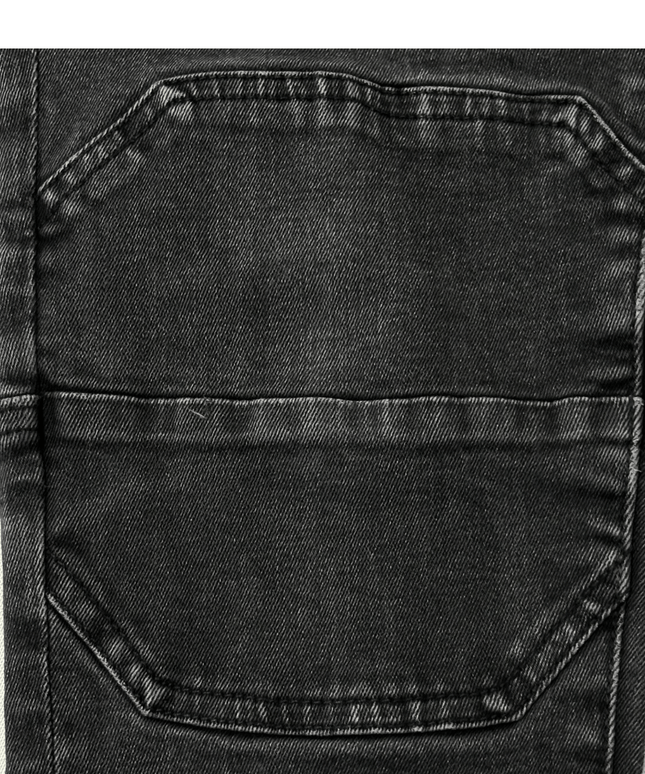 ZARA Slim Fit Washed Black Seam Detail Denim Jeans