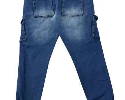 Falcon Denim Blue Cargo Jogger Jeans