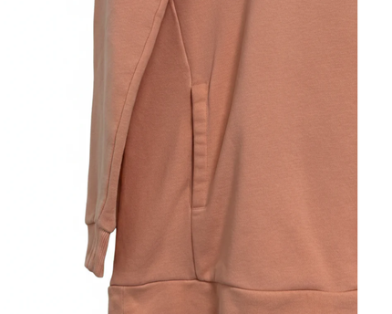 Adidas Pink Tonal Logo Pullover Hoodie