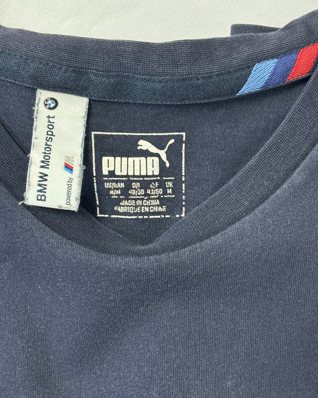 Puma BMW Motorsport Navy Blue Graphic Racing T-Shirt - S