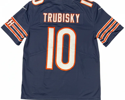 Nike Navy Blue Chicago Bears Mitchell Trubisky 100th Anniversary Jersey