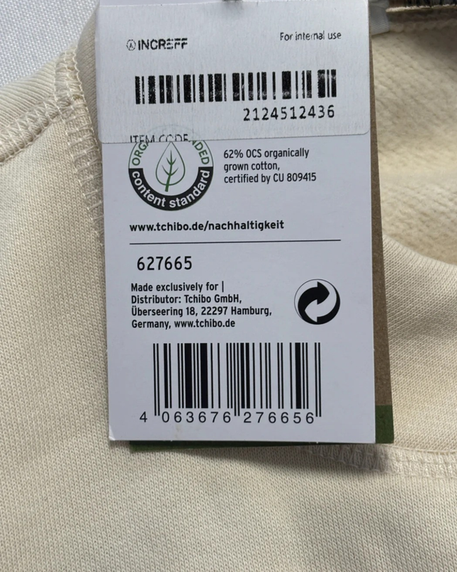 Tchibo Essentials Cream Mock Neck Snap-Front Jacket W/Tags