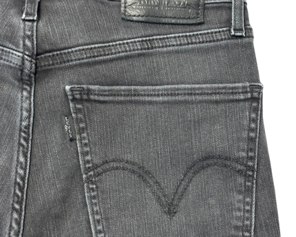 Levi's Black Mile High Super Skinny Studded Jeans