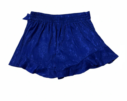 River Island Blue Textured Ruffle Tie-Waist Skort