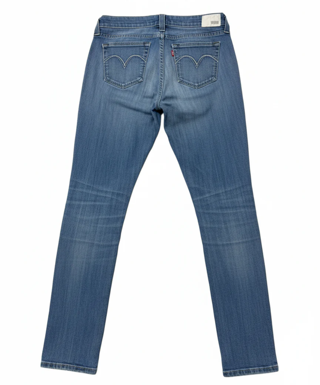 Levi's Blue Demi Curve Low Rise Skinny Jeans