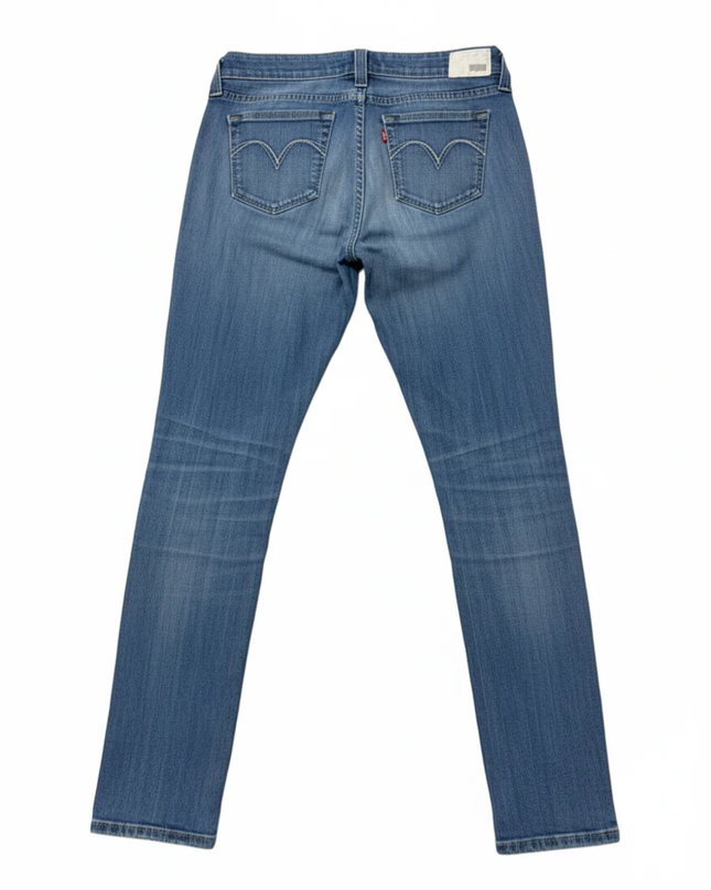 Levi's Blue Demi Curve Low Rise Skinny Jeans