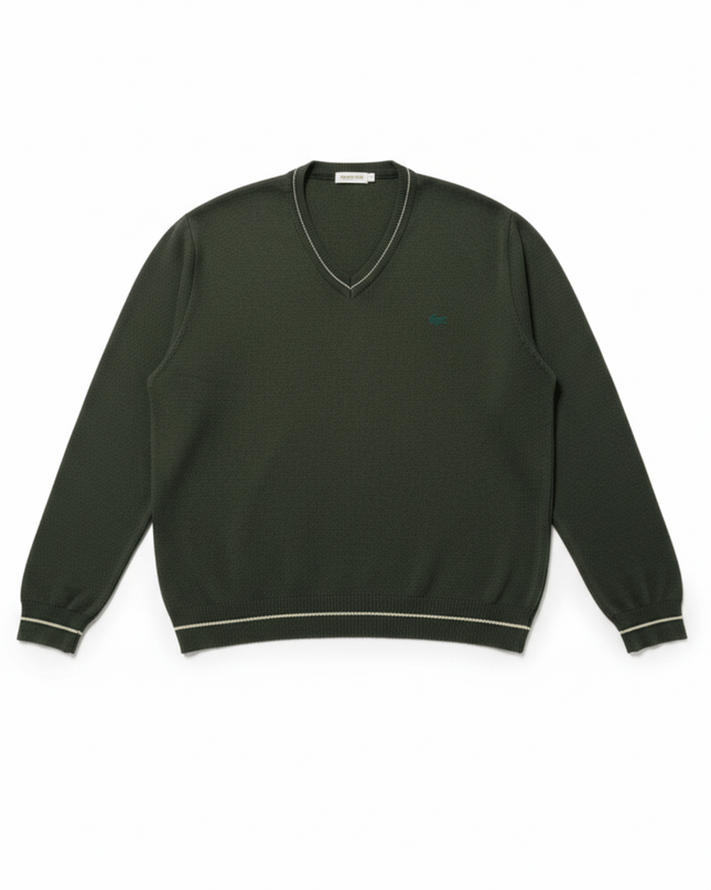 Burberry V-Neck Merino Wool Blend Knit Sweater