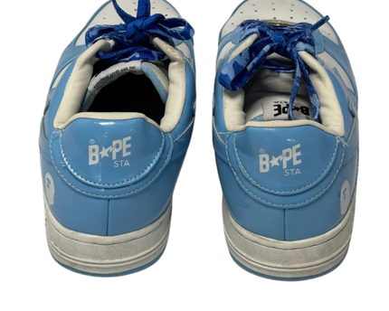 BAPE Blue Patent Leather Bape Sta Low-Top Sneakers