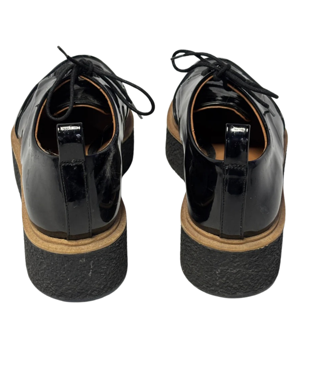 Zara Trafaluc Black Platform Oxford Shoes