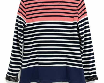 MAINE NEW ENGLAND Multicolor Striped Quarter-Button Sweatshirt