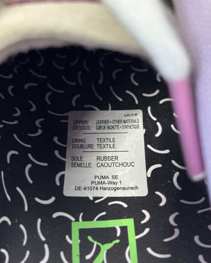 Puma Grey and Purple Suede Platform Trace Sneakers