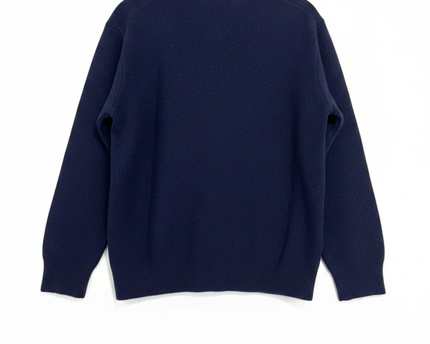 GANT Navy Blue V-Neck Lambswool Sweater