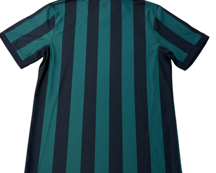 Leeds United Green/Black Striped Away Jersey