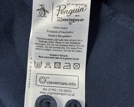 Original Penguin Navy Blue Long-Sleeve Button-Down Shirt