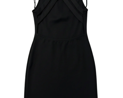 Forever 21 Black Criss-Cross Open Back Bodycon Mini Dress
