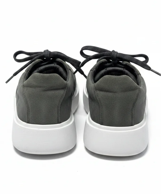 GEOX Men's Grey Platform Casual Sneakers