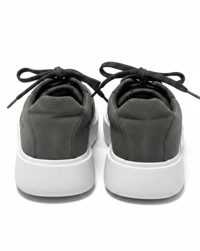 GEOX Men's Grey Platform Casual Sneakers