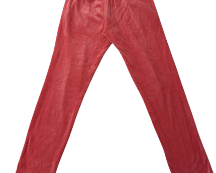 Puma Pink Velour Embroidered Crest Track Pants