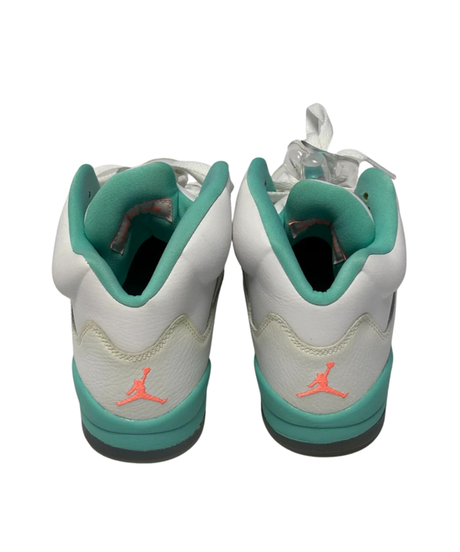 Jordan White/Teal/Orange Air Jordan 5 Retro GS Sneakers