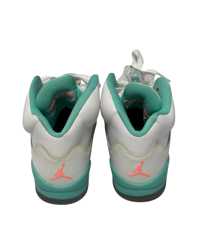 Jordan White/Teal/Orange Air Jordan 5 Retro GS Sneakers