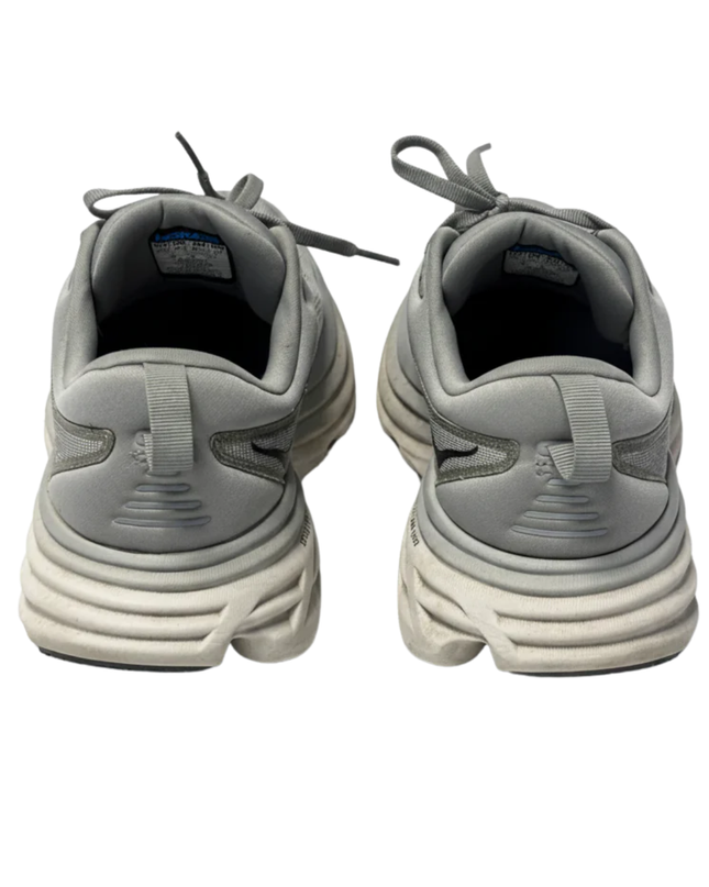 Hoka Gray Bondi 8 Men's Running Shoes