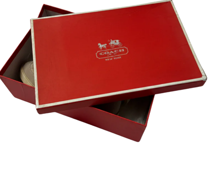 Coach Putty Pita Signature Quilted High-Top Sneakers W/Box