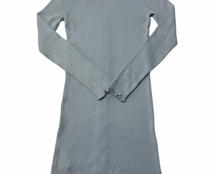Don't Call Me Jennyfer Sky Blue Ribbed Knit Button-Down Mini Dress W/Tags