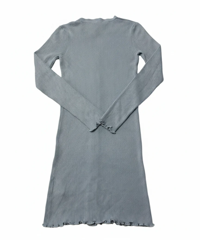Don't Call Me Jennyfer Sky Blue Ribbed Knit Button-Down Mini Dress W/Tags