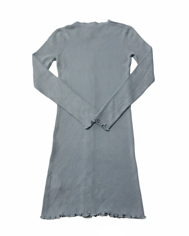 Don't Call Me Jennyfer Sky Blue Ribbed Knit Button-Down Mini Dress W/Tags