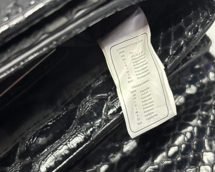 Roccobarocco Black Snakeskin-Embossed Mini Top-Handle Bag