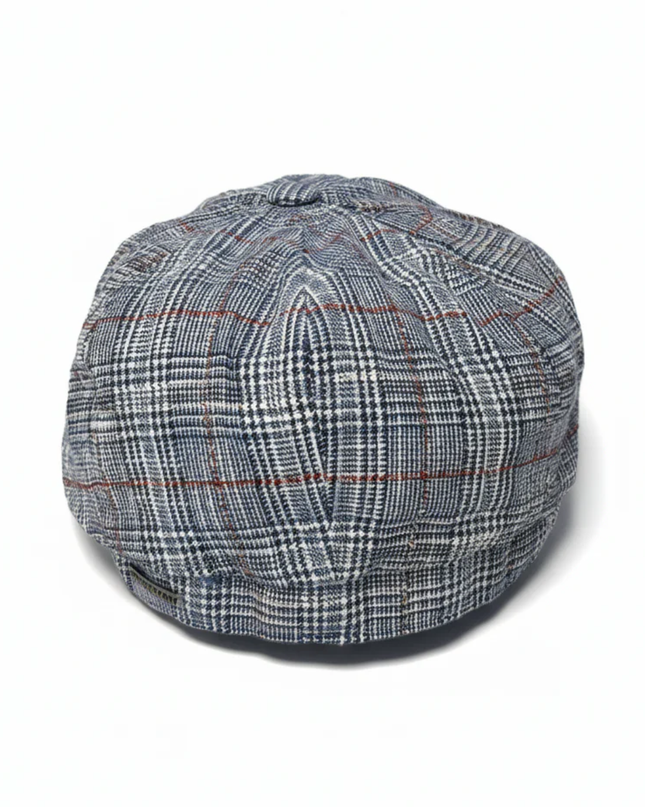 Stetson Blue Checkered Newsboy Cap