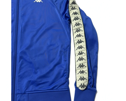 Kappa Blue Vintage-Style Logo Tape Track Jacket