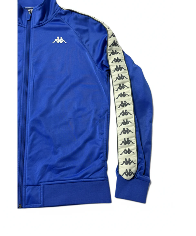 Kappa Blue Vintage-Style Logo Tape Track Jacket