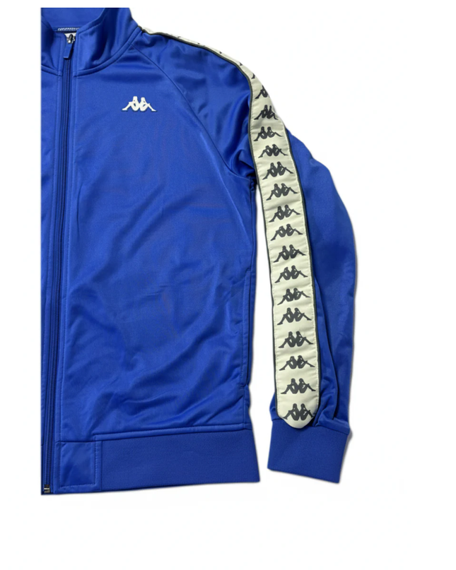Kappa Blue Vintage-Style Logo Tape Track Jacket