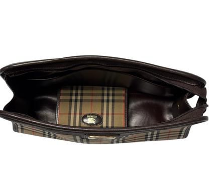 Vintage Burberrys Beige Check Cardholder Set