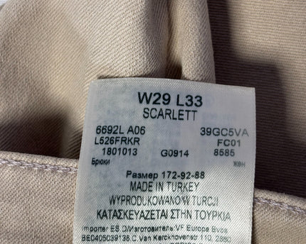 Lee Beige Scarlett Slim Fit Stretch Jeans