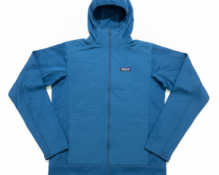 Patagonia Blue Hybrid Hooded Mid-Layer Jacket