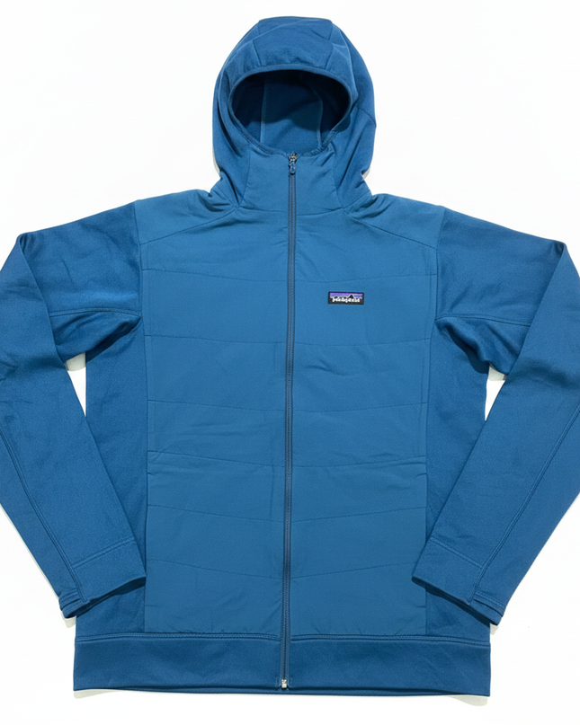 Patagonia Blue Hybrid Hooded Mid-Layer Jacket