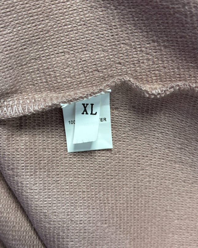 Mauve Notched Lapel Mid-Length Coat