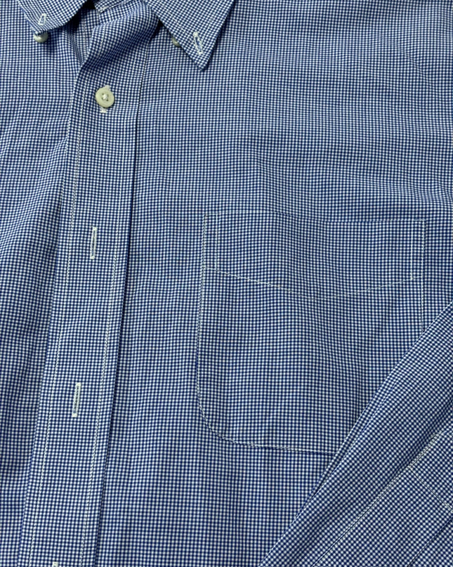 Ralph Lauren Blue Micro-Check Non-Iron Dress Shirt