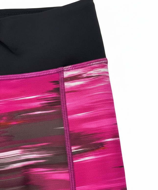 Lululemon Vibrant Abstract Print Ruched Ankle Leggings